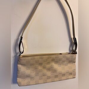 DKNY Beige Monogram Shoulder Bag
